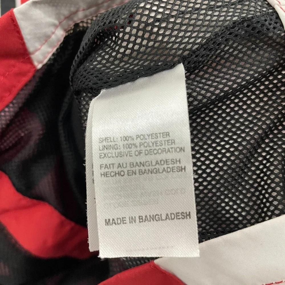 Vintage Nike Windbreaker Jacket Kids 7 Red Y2K Hooded Full Zip Windbreaker